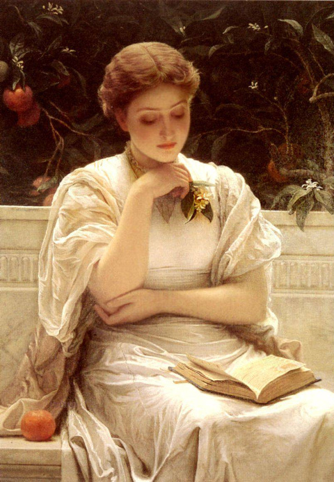 Charles Edward Perugini - En el invernadero de naranjos (1878)